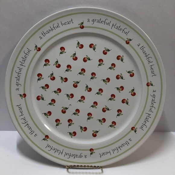 Hallmark Serving Platter A Grateful Plateful A Thankful Heart 12" Plate Retired - Picture 1 of 4